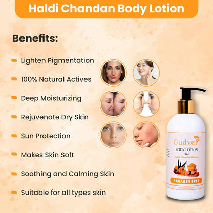 Gudvel Turmeric & Sandalwood Body Lotion - Distacart