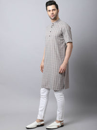 Thumbnail for Even Apparels Yellow Pure Cotton Kurta With Band Collar - Distacart