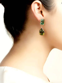 Thumbnail for Bling Accessories Hand Made Statement Crystal Stud Earrings - Distacart
