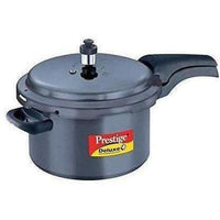 Thumbnail for Prestige Deluxe Plus Hard Anodized Outer Lid Pressure Cooker, 5 Litres, Black