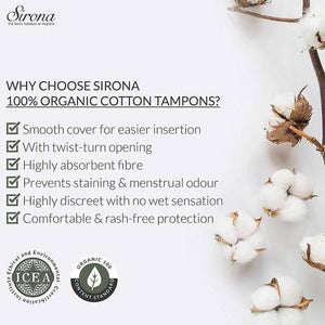 Sirona Heavy Flow Organic Cotton Tampons