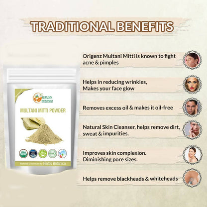 Herbs Botanica 100% Natural Multani Mitti Powder - Distacart