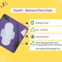 Thumbnail for Saathi Overnight Banana Fiber Sanitary Napkins