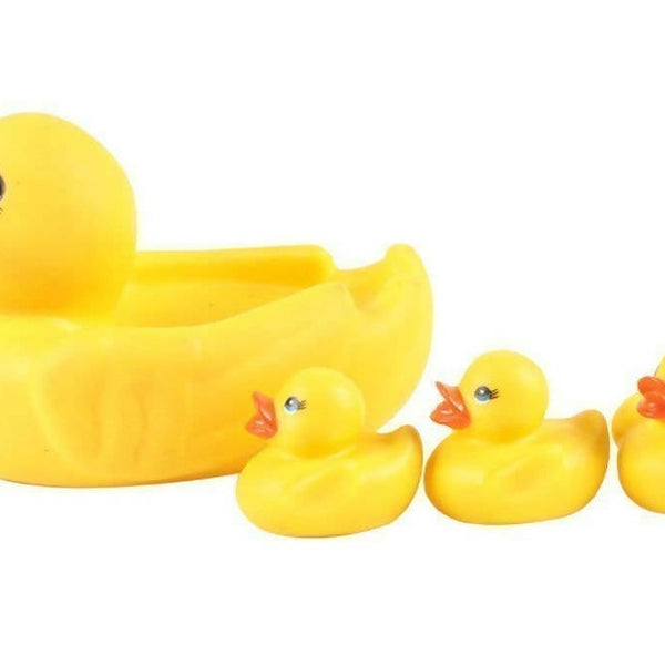 ToysBuddy Baby Bathing Rubber Squeaky Ducks Floating Play Water Pool Tub Toys (Yellow) - Distacart