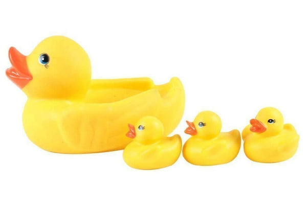 ToysBuddy Baby Bathing Rubber Squeaky Ducks Floating Play Water Pool Tub Toys (Yellow) - Distacart