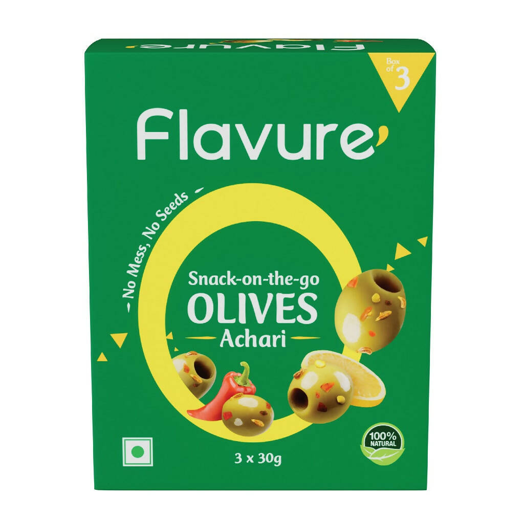 Flavure Snack-On-The-Go Olives Achari - Distacart