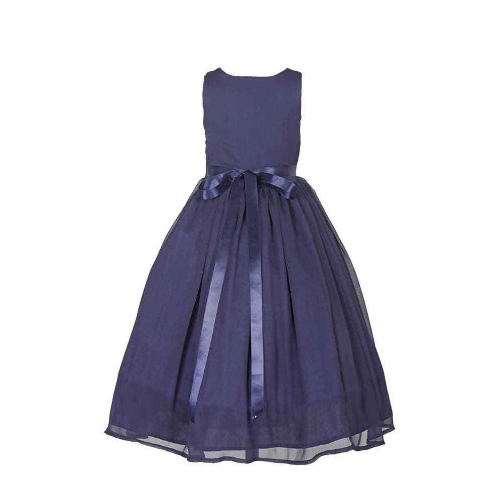 Asmaani Baby Girl's Blue Color Satin A-Line Maxi Full Length Dress (AS-DRESS_22003) - Distacart