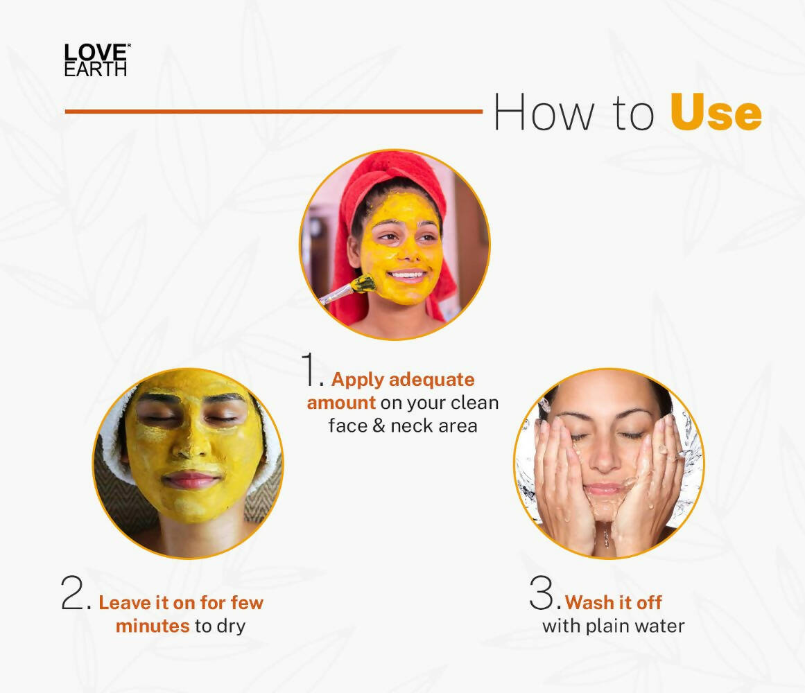 Love Earth Haldi Chandan Rose Face Pack - Distacart