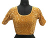 Vamika Brown Velvet Sequence Blouse - Distacart