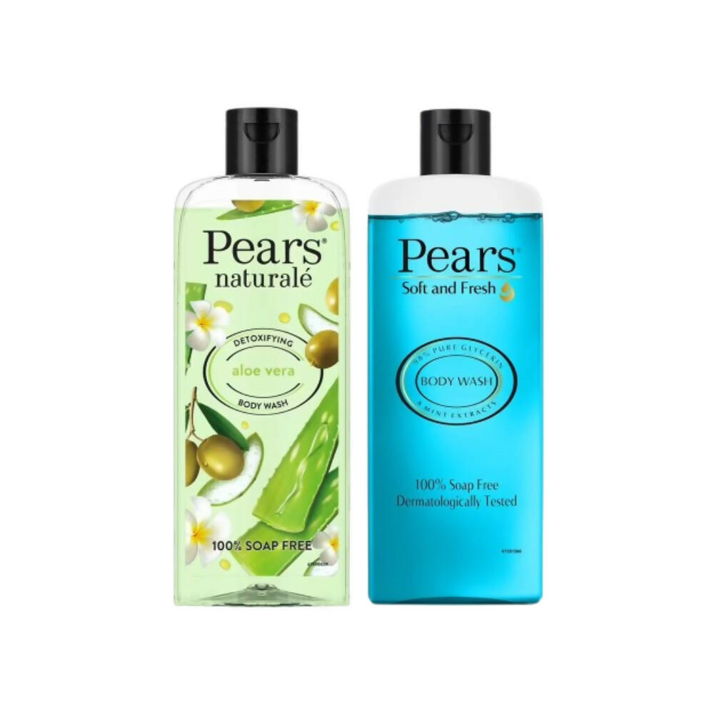 Pears Soft & Fresh And Naturale Detoxifying Aloevera Body Wash Combo - Distacart