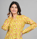 Thumbnail for House of RP Women Cotton Yellow Print Casual Shirt - Distacart