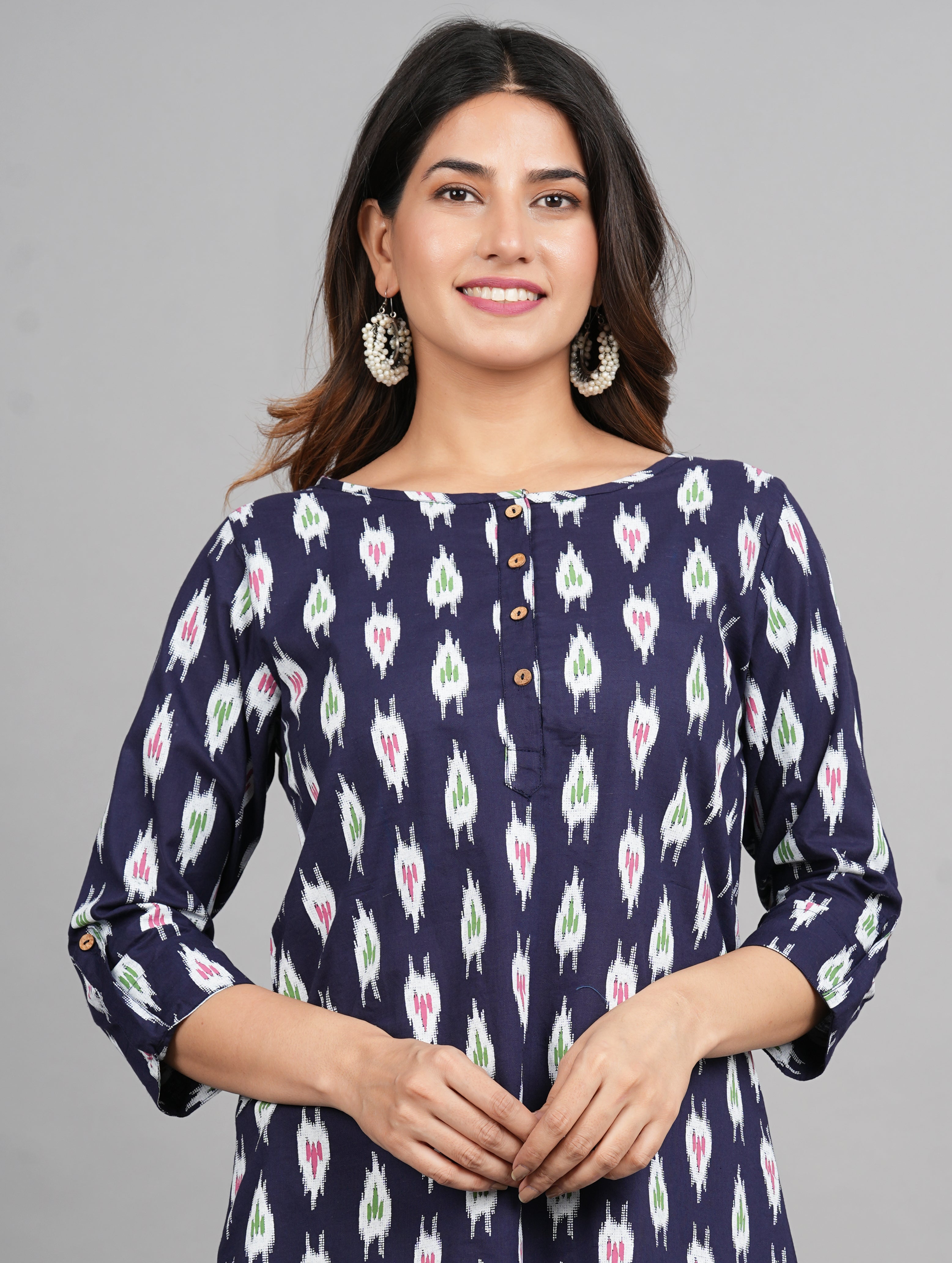 House of RP Women Cotton Blue Graphic Print Casual Top - Distacart