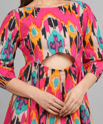 Thumbnail for House of RP Women Cotton Pink Fit and Flare Short Dress - Distacart