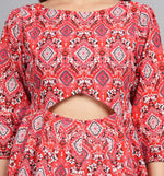Thumbnail for House of RP Women Cotton Red Fit and Flare Short Dress - Distacart