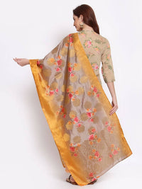 Thumbnail for Myshka Women's Multi Solid Cotton Blend 3/4 Sleeve Round Neck Casual Kurta Pant Dupatta Set