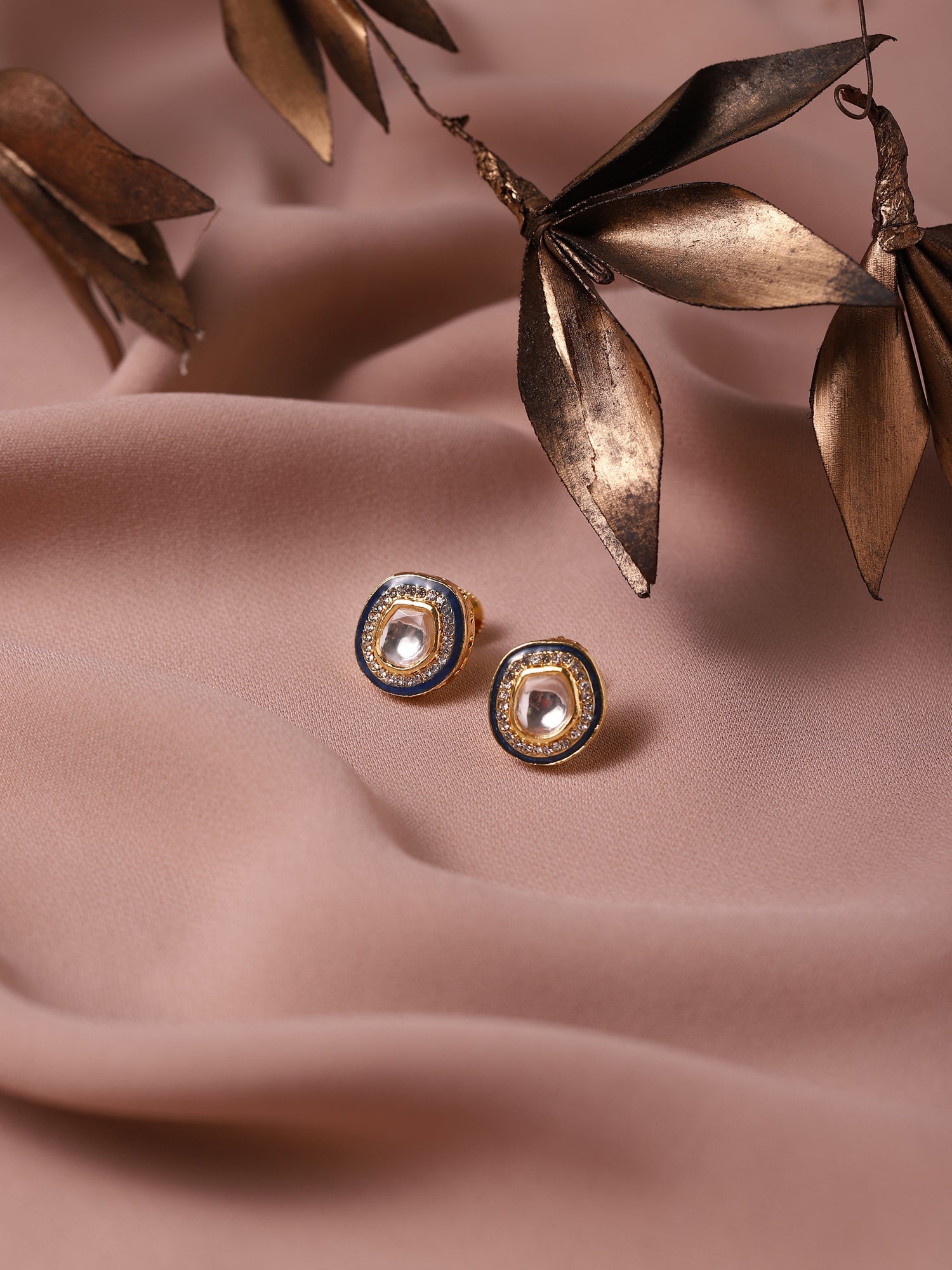 Blue Oval Drop Earrings - Ruby Raang - Distacart