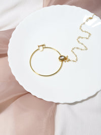 Thumbnail for Women's Gold-Toned White Kundan Nose Ring - Ruby Raang - Distacart