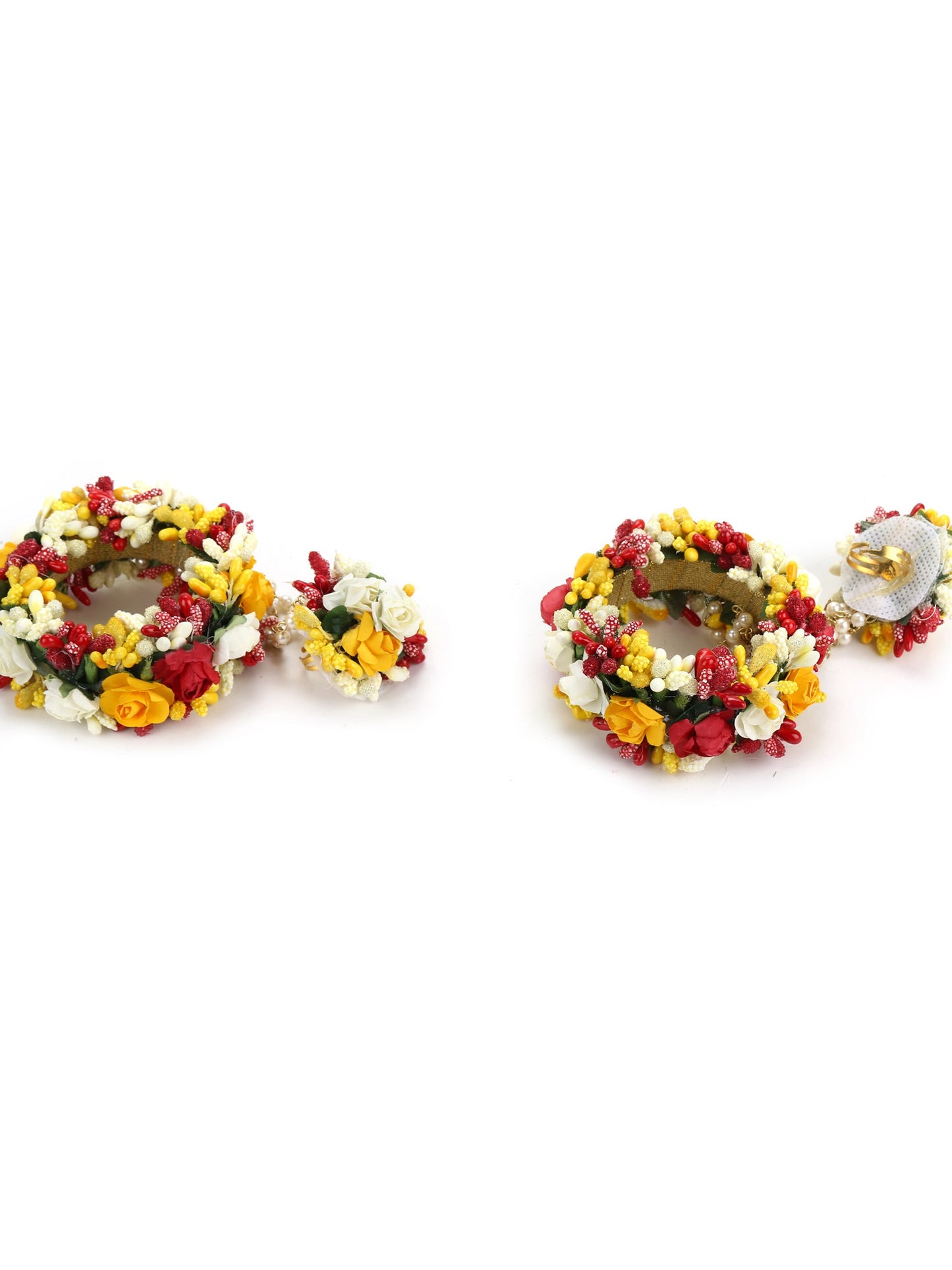 Yellow Floral Jewellery Set - Ruby Raang - Distacart