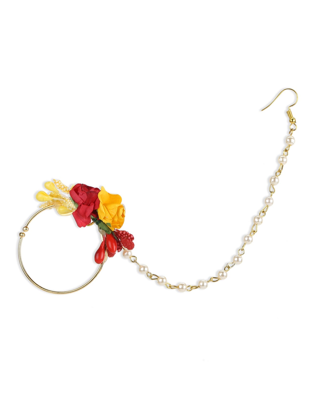 Yellow Floral Jewellery Set - Ruby Raang - Distacart