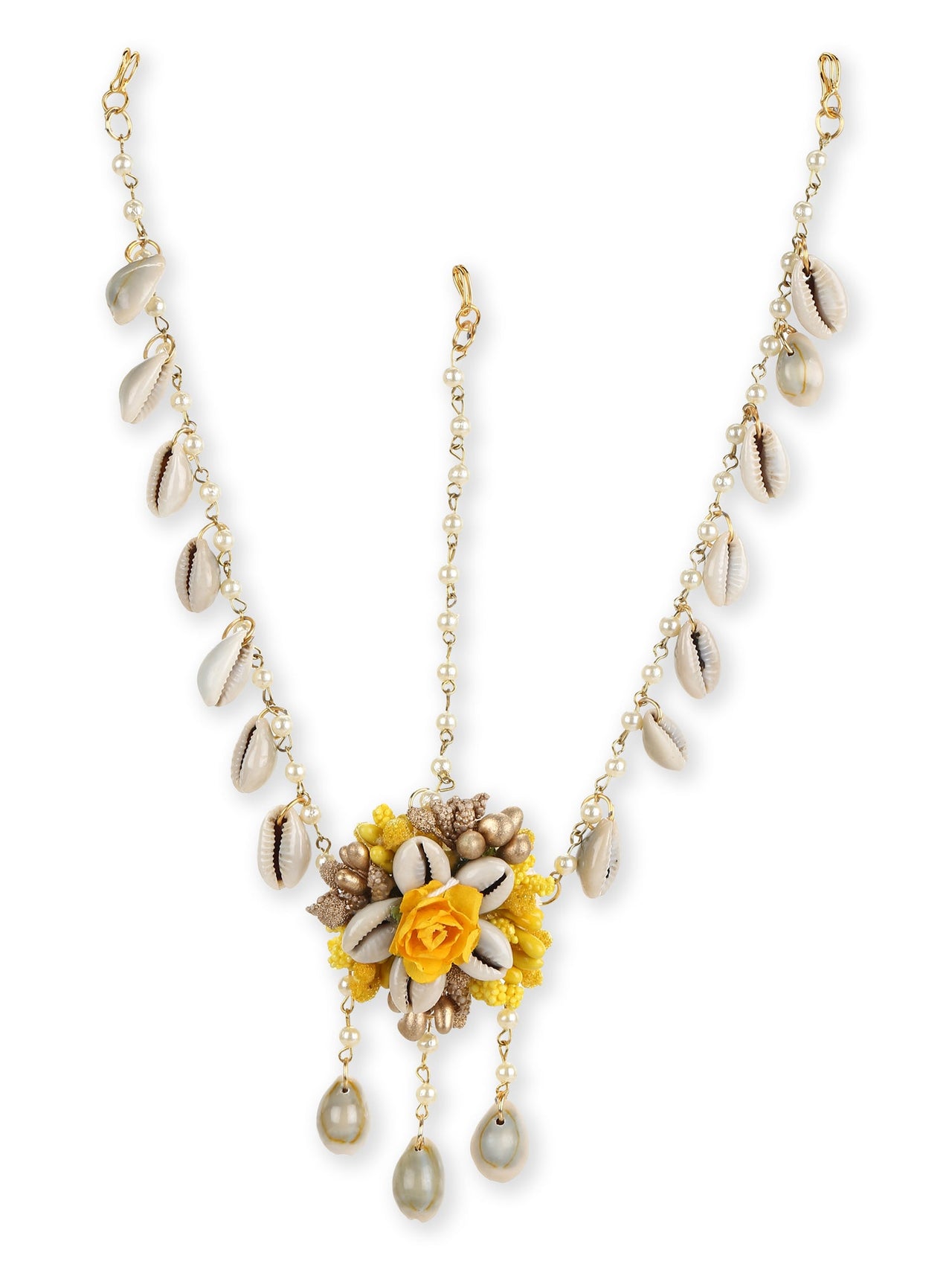 Yellow Gold Plated Jewellery Set - Ruby Raang - Distacart