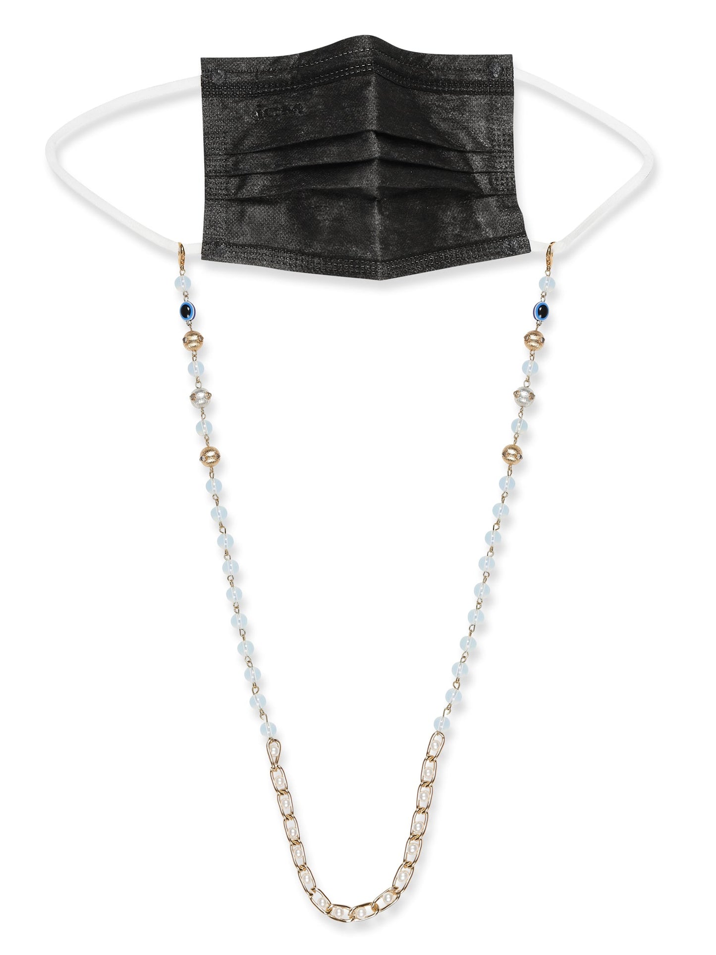 Gold-Plated Beaded Mask Chain - Ruby Raang - Distacart