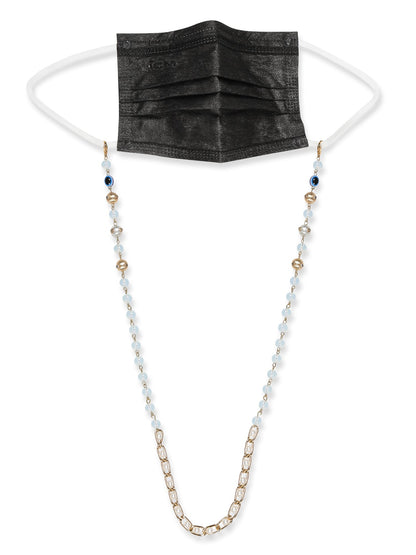 Gold-Plated Beaded Mask Chain - Ruby Raang - Distacart