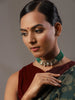 Gold-Plated Green Layered Necklace - Ruby Raang - Distacart