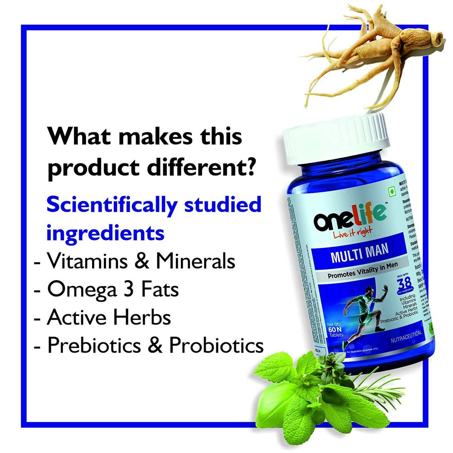 Onelife Multi Vitamin For Men Tablets - Distacart