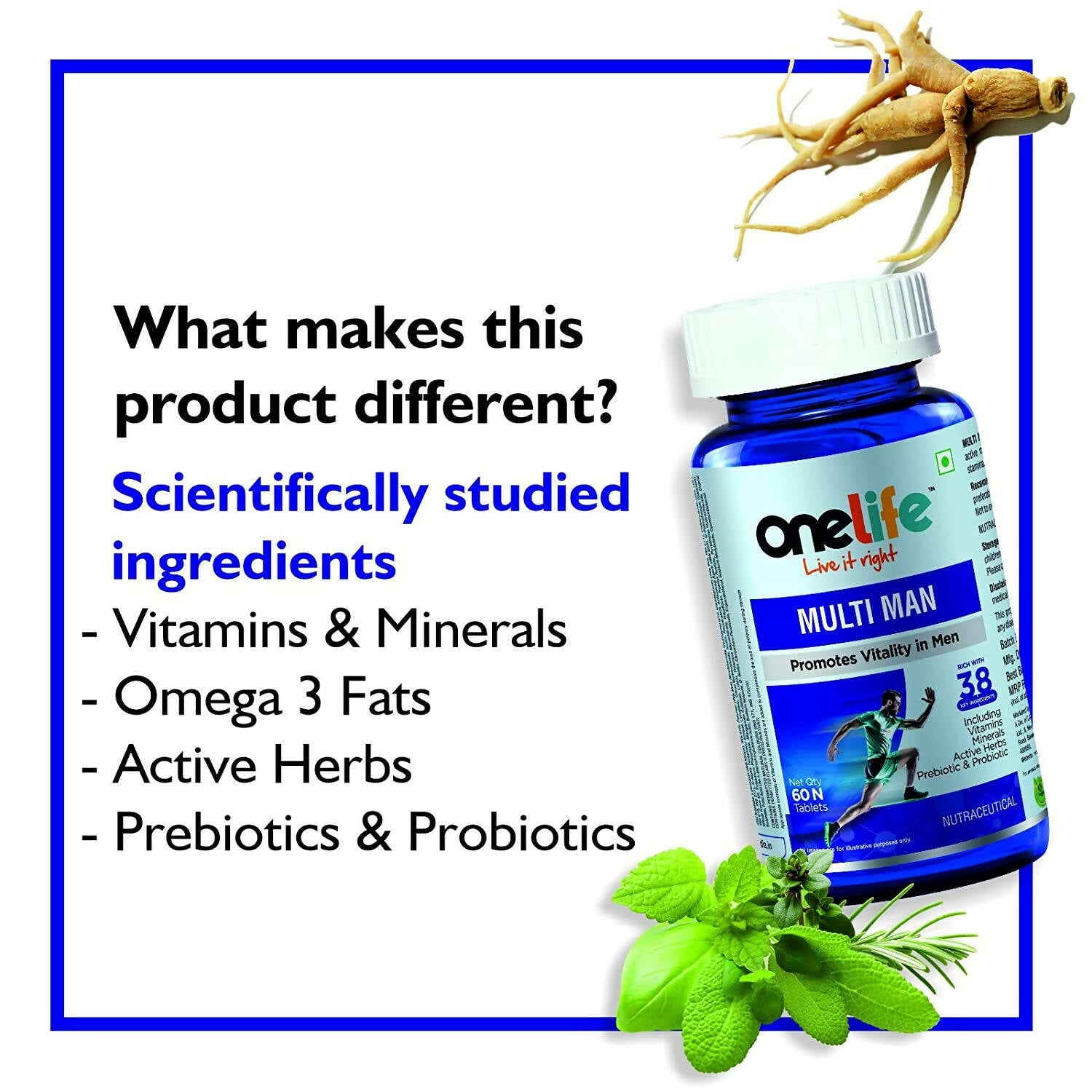 Onelife Multi Vitamin For Men Tablets - Distacart