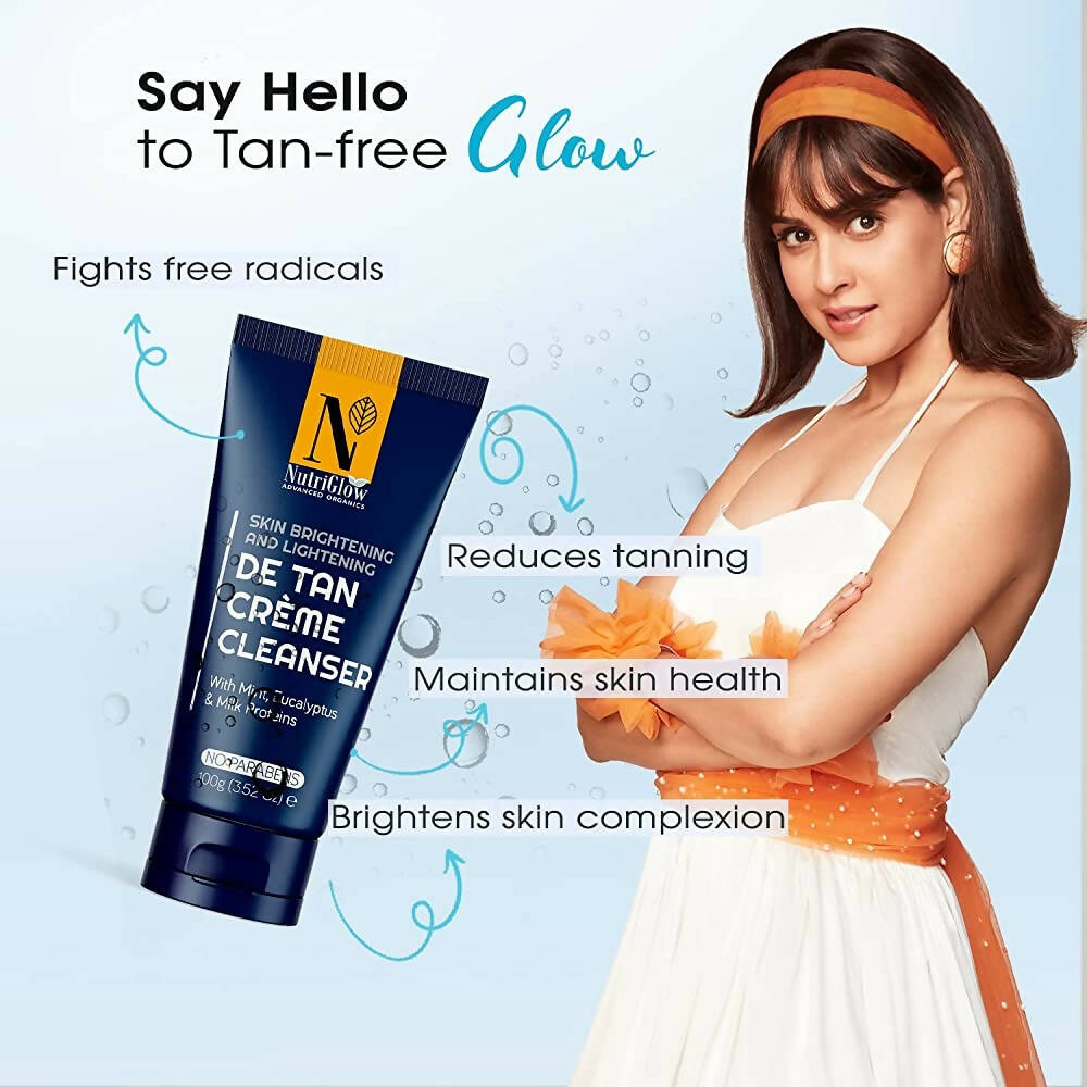 NutriGlow Advance Organics De Tan Cream Cleanser - Distacart