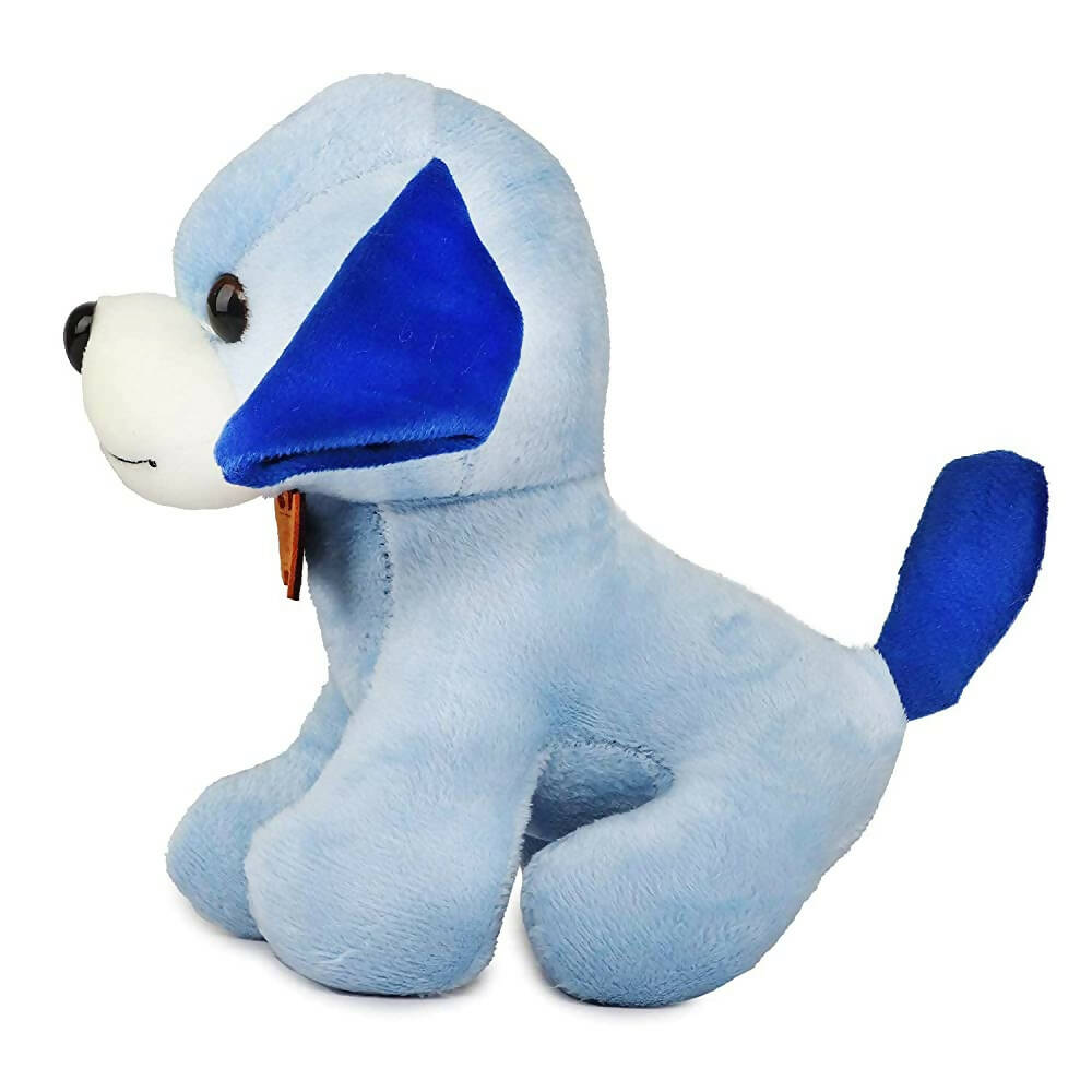 Webby Soft Animal Plush Standing Dog Toy 20cm-Blue - Distacart