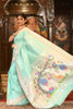 Very Much Indian Handloom Pure Silk Muniya Border Paithani - Electric Blue - Distacart