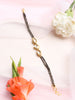Women's Black Gold-Plated Kundan Mangalsutra Bracelet - Ruby Raang - Distacart