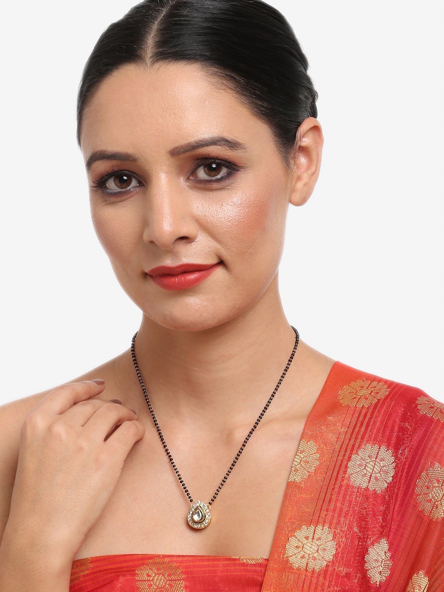 Black Gold Kundan Mangalsutra - Ruby Raang - Distacart