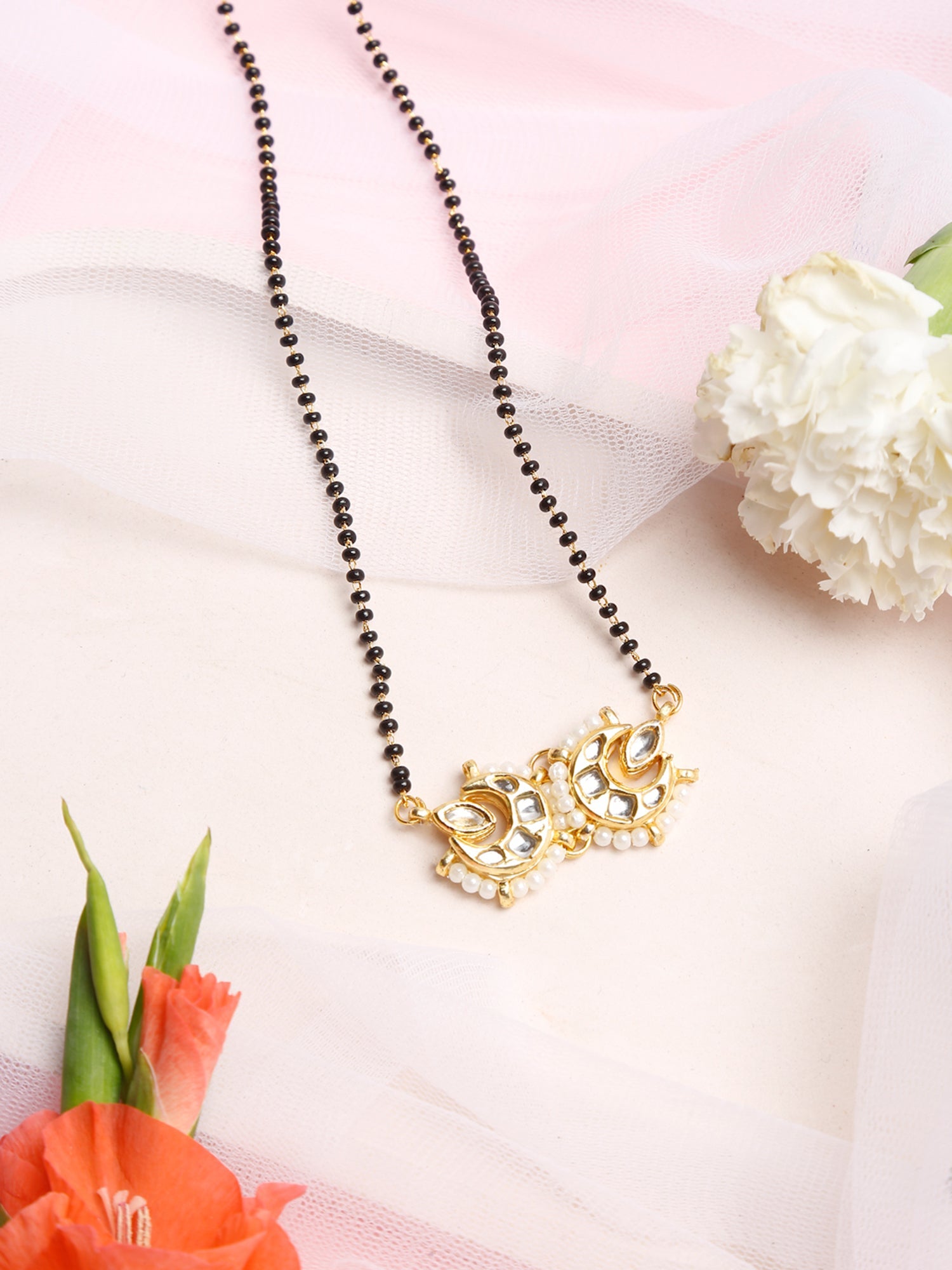 Gold-Plated Kundan Mangalsutra - Ruby Raang - Distacart