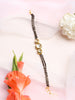 Black Gold-Toned Kundan Mangalsutra Bracelet - Ruby Raang - Distacart