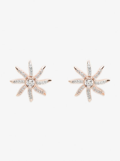 Rose Gold Contemporary Drop Earrings - Ruby Raang - Distacart