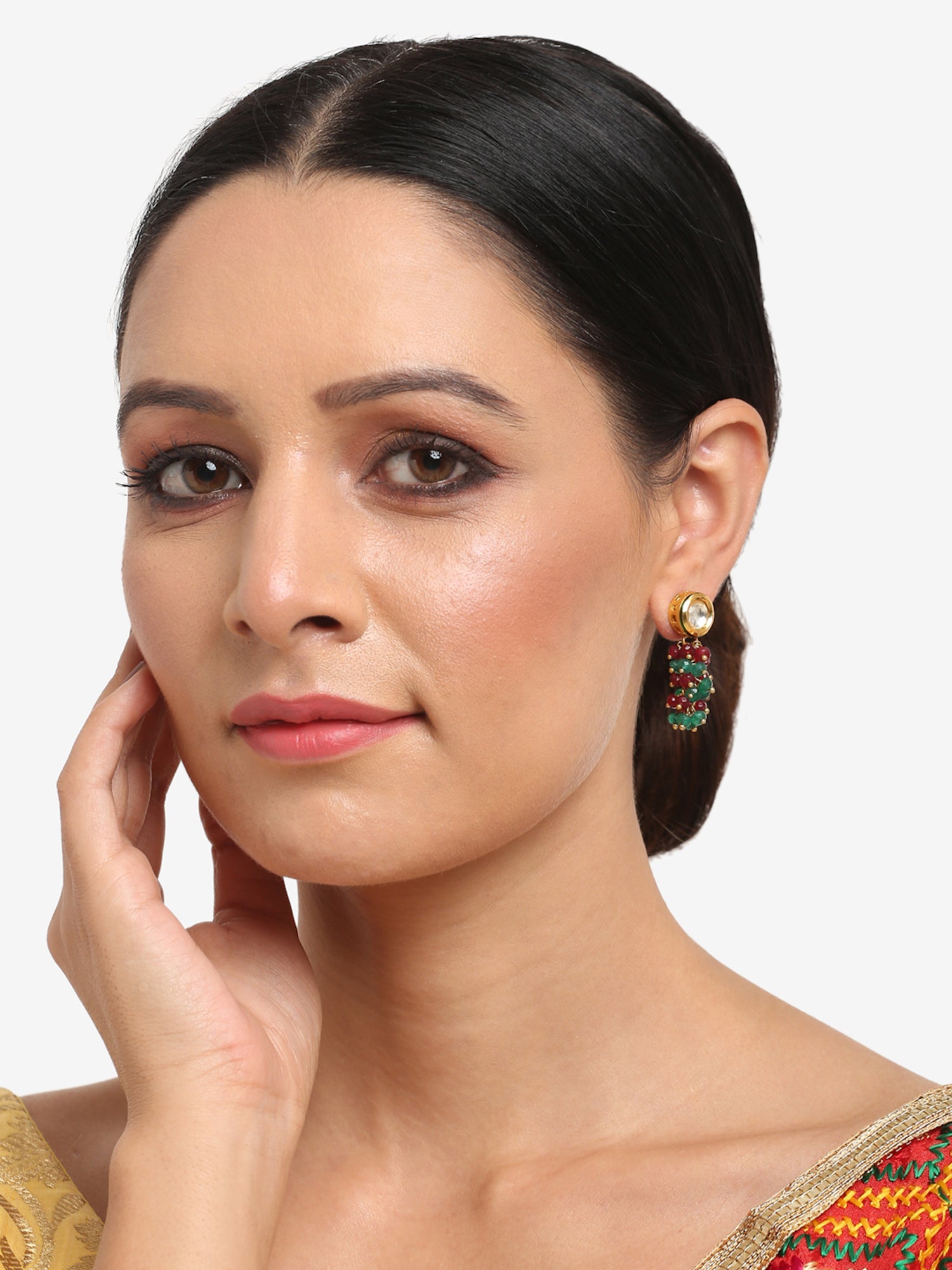 Multicoloured Contemporary Drop Earrings - Ruby Raang - Distacart