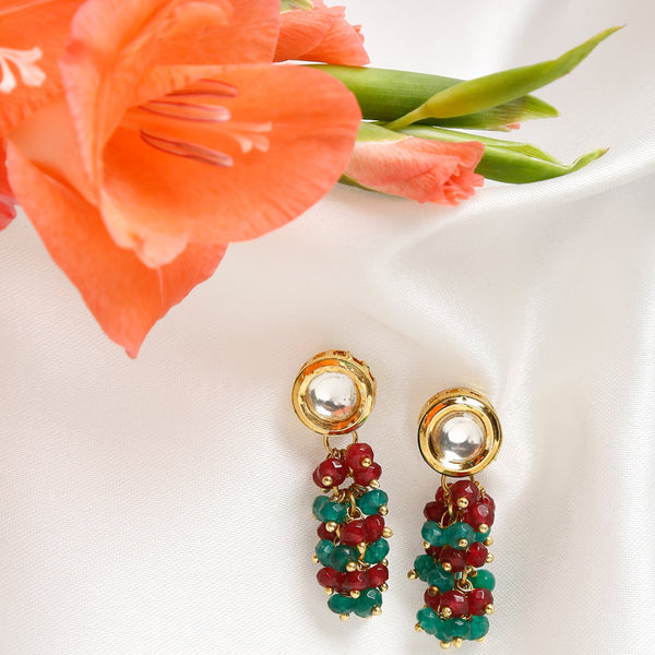 Multicoloured Contemporary Drop Earrings - Ruby Raang - Distacart