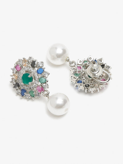 Multicoloured Floral Drop Earrings - Ruby Raang - Distacart