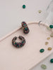 Multicoloured Contemporary Hoop Earrings - Ruby Raang - Distacart
