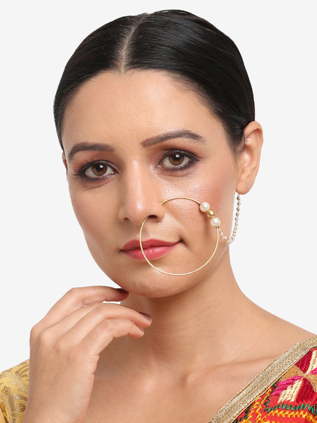Women's Pearl Nose Ring - Ruby Raang - Distacart
