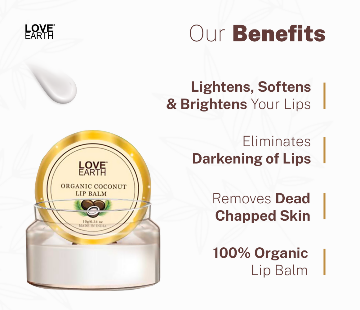 Love Earth Organic Coconut Lip Balm - Distacart