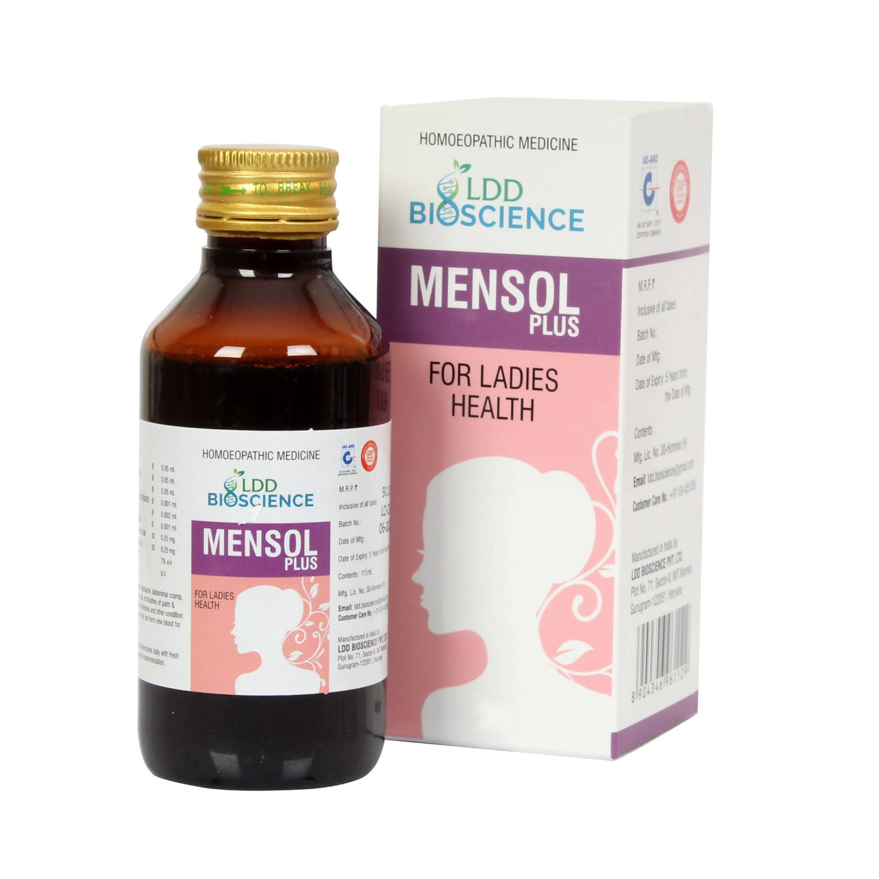 LDD Bioscience Homeopathy Mensol Plus Syrup