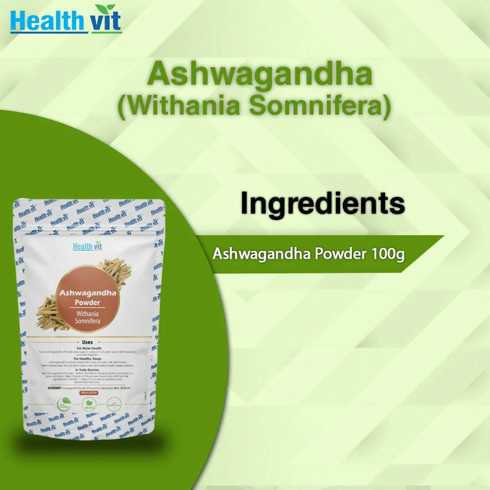 Healthvit Natural Ashwagandha Powder - Distacart