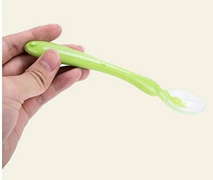 Safe-O-Kid Soft Silicone Tip Spoons 2 Sets Box (4 Spoons), Blue & Green - Distacart