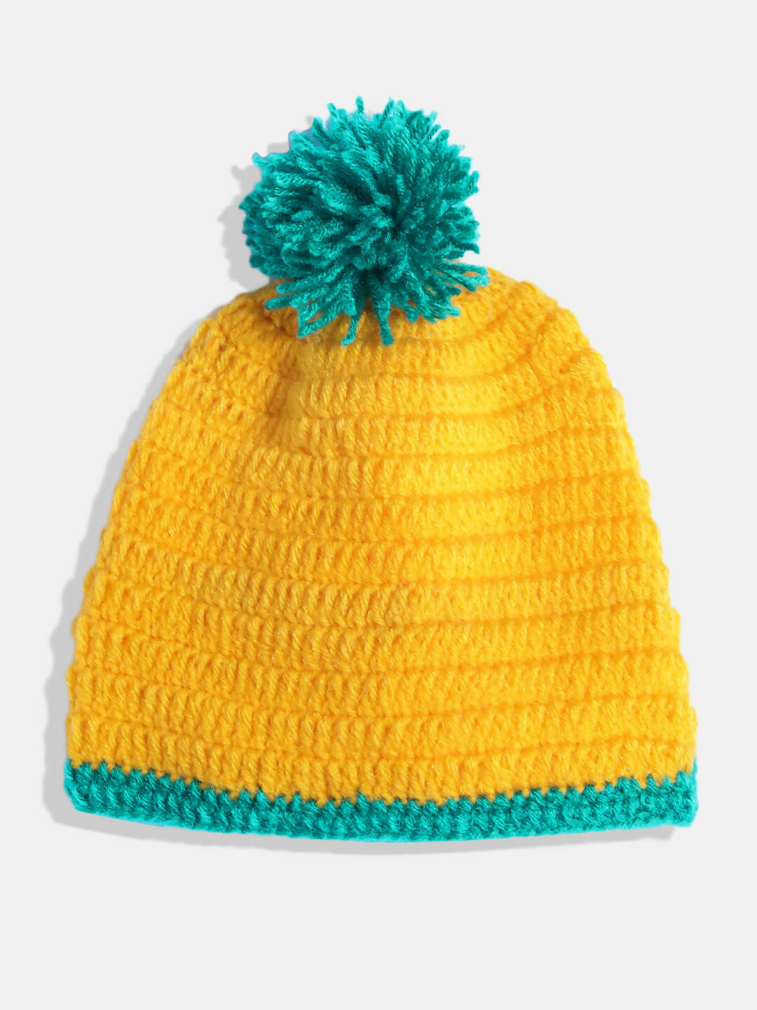 Chutput Kids Woollen Hand Knitted Full Sleeves Toffee Detail Sweater With Cap - Green - Distacart