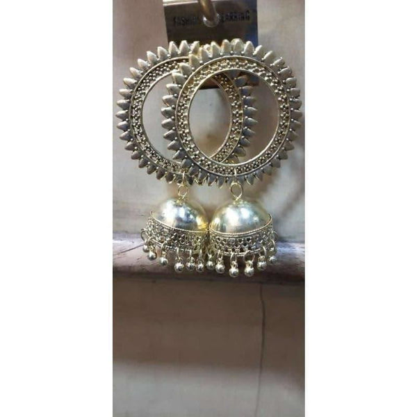 Tribal Collection Chandbali And Dangler Jhumka Earrings