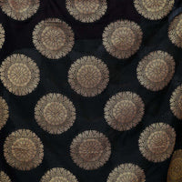 Thumbnail for A R Silk Women's Zari Embroidery Vanarsi Silk Black Dupattas and Chunnis