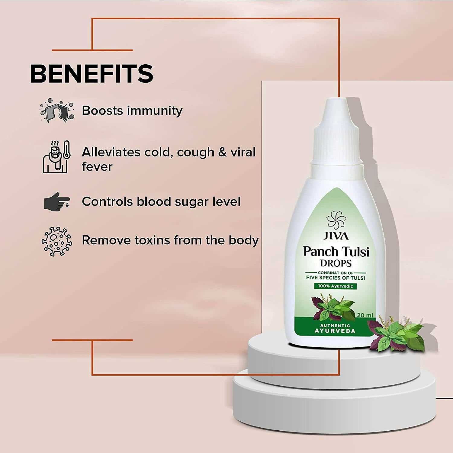 Jiva Ayurveda Tulsi Drops - Distacart